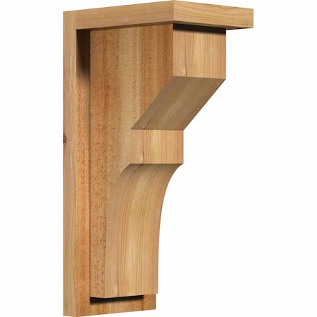 Ekena Millwork Monterey Rough Sawn Corbel w/Backplate, Western Red Cedar, 6"W x 8"D x 16"H COR06X08X16MON01RWR